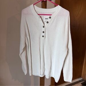Aerie White Knit Shirt